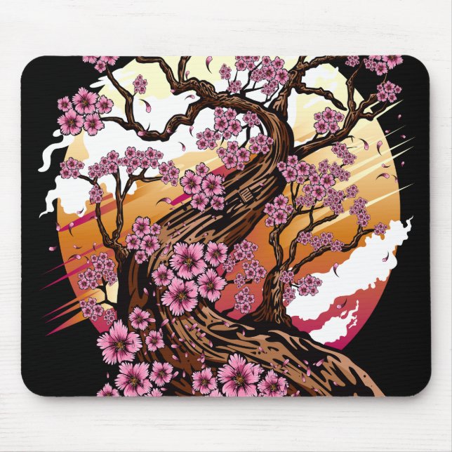 Mousepad Flor de Cereja Selvagem (Frente)