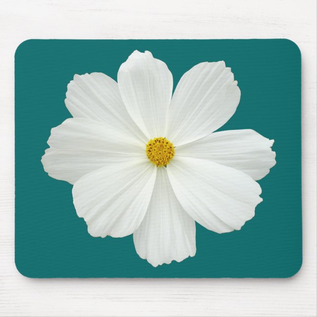 Mousepad Flor de Cosmos Branco (Frente)