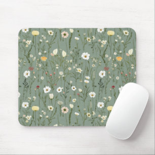 Mousepad Flor de Flor Dusty Sage Floral Green