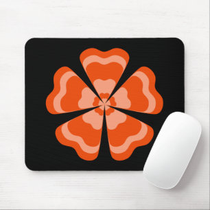Mousepad Flor de Laranja Estilizada em Estilo Retrô