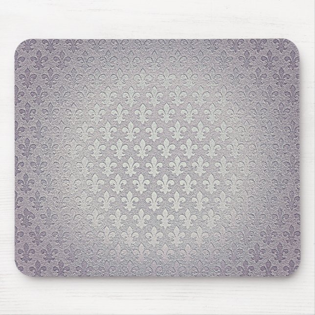 Mousepad Flor de lata de cinza simples (Frente)