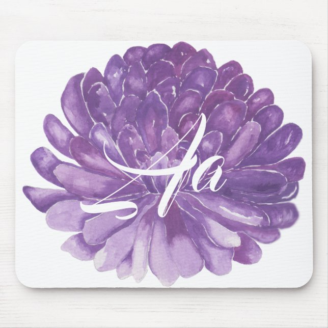 Mousepad "Flor de Lavanda/Esquema de Aquarela" (Frente)