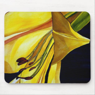 Mousepad Flor de lírio esplendor dourado amarelo