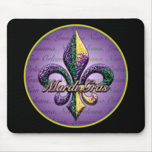 Mousepad Flor de lis 2 do grânulo do carnaval