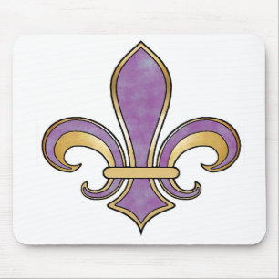 Mousepad Flor de lis na cor sólida - uva roxa da ameixa