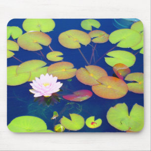 Mousepad Flor de Lotus cor-de-rosa que flutua com as