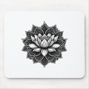 Mousepad Flor de Lótus de Meditação de Yoga no Fluxo de Lót