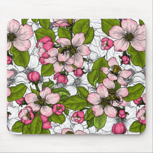 Mousepad Flor de maçã em branco