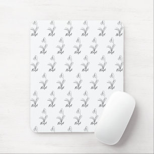 Mousepad Flor de Nascimento Personalizado do Baixo Neve de 