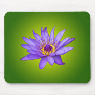Mousepad Flor de Nenúfar Lagoa Aquática Flor de Água Roxa