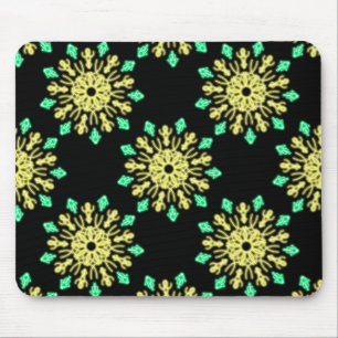 Mousepad Flor de néon amarela e verde