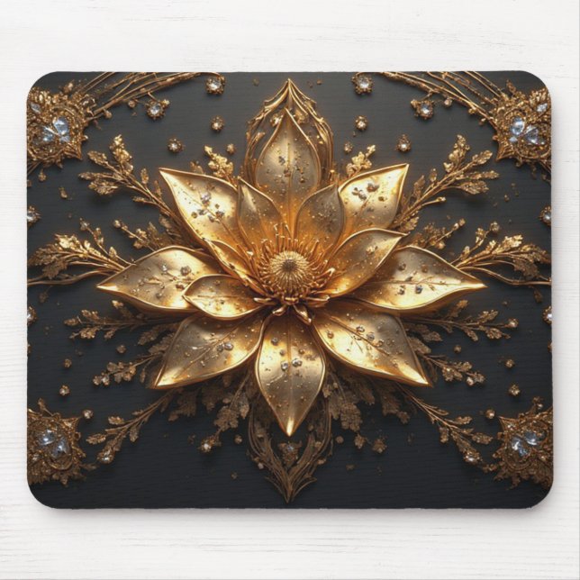 Mousepad Flor de Ouro Luxuosa (Frente)