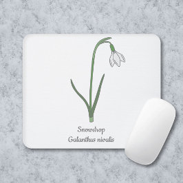 Mousepad Flor de Pastel de Neve Botânica
