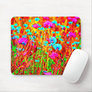 Mousepad Flor de Prados Selvagens no Estilo de Arte Pop