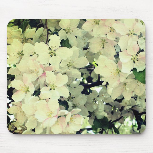 Mousepad Flor de Primavera branco (Frente)