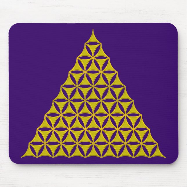 Mousepad Flor de Vida / Blume des Lebens - ouro pirâmico (Frente)