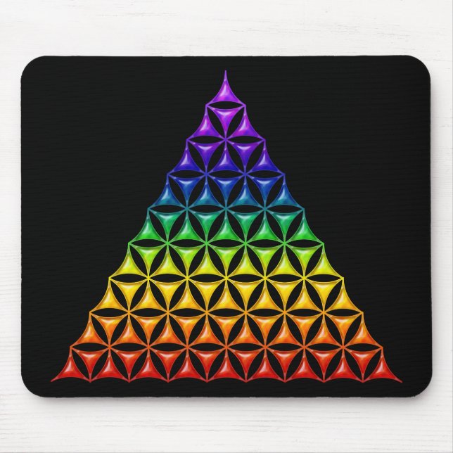 Mousepad Flor de Vida / Blume des Lebens - pirâmide Chakra (Frente)