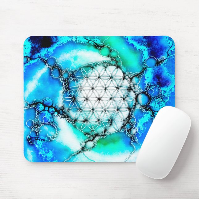 Mousepad Flor De Vida - Maneiras Coloridas 2 (Com mouse)