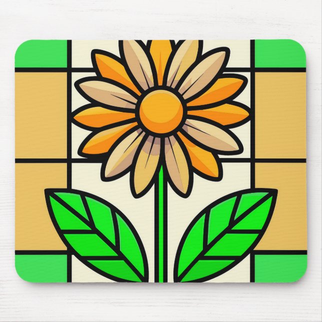 Mousepad Flor de vidro contida (Frente)