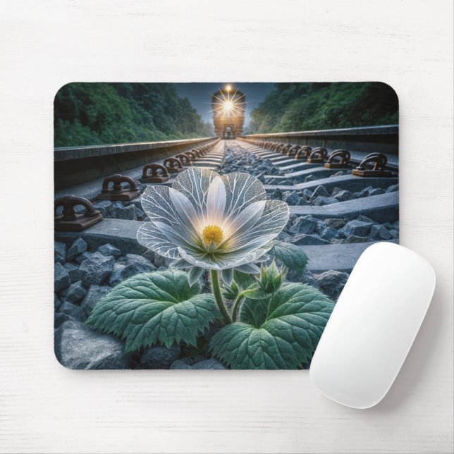 Mousepad Flor De Vidro Nos Caminhos De Ferro (Com mouse)