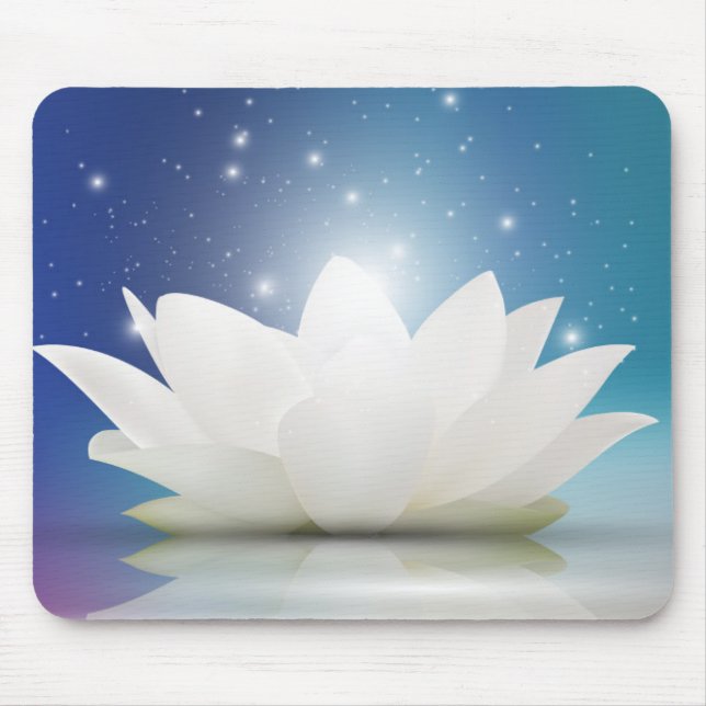 Mousepad Flor delicada elegante de Lotus branco/lírio (Frente)