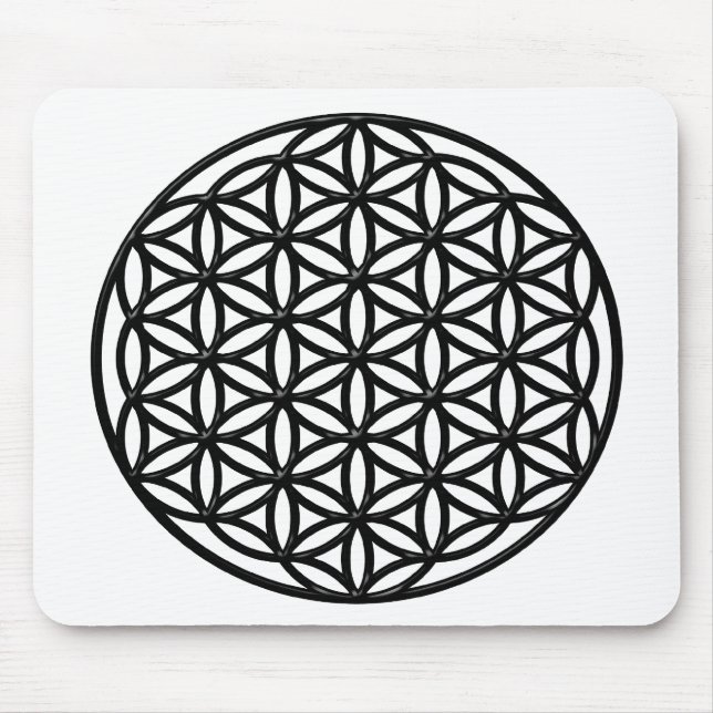 Mousepad Flor do símbolo sagrado da geometria da vida (Frente)