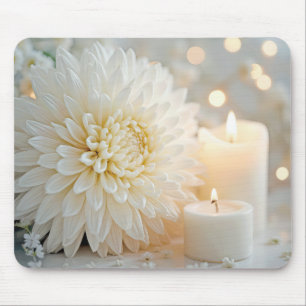 Mousepad Flor e Velas de crisântemo