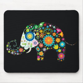 Mousepad Flor Elefante De Flor De Corte Fino
