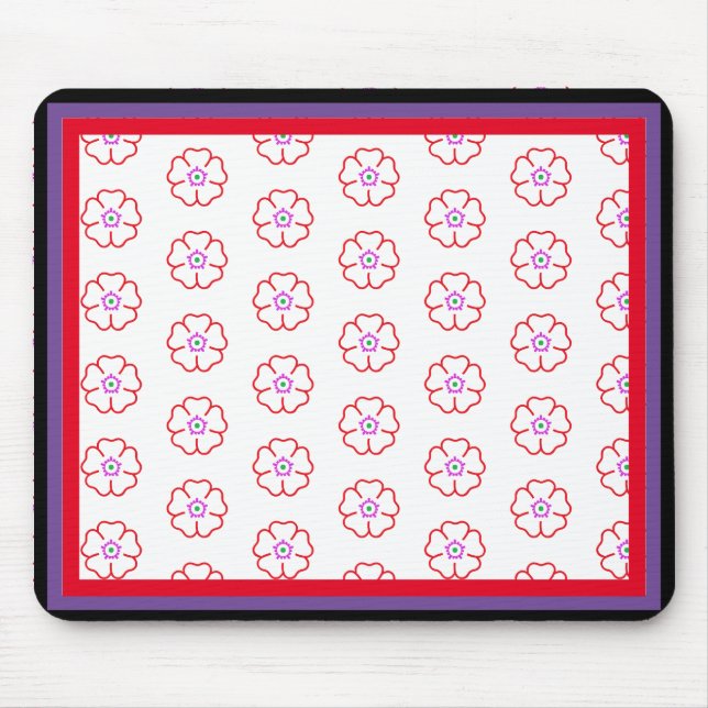 Mousepad Flor em um fundo branco personalizado personalizad (Frente)