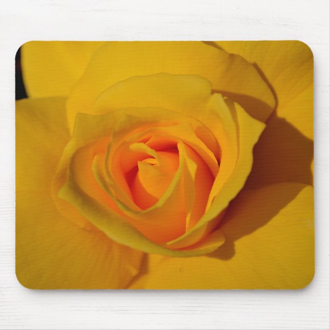 Mousepad Flor floral elegante Rosa amarela (Frente)