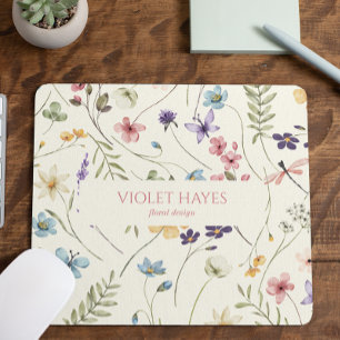 Mousepad Flor Floral Flor Silvestre Elegante Personalizado