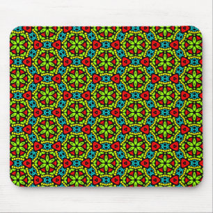 Mousepad Flor geométrica verde