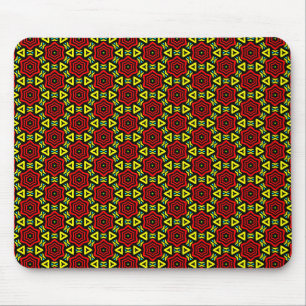 Mousepad Flor geométrica vermelha