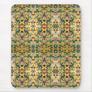 Mousepad Flor Mercado Vintage Amarelo de Flores Selvagem Bo