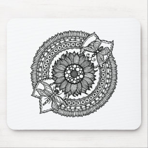 Mousepad Flor na mandala