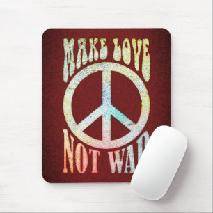 Mousepad Flor Power Peace - Fazer Amor Não Guerra 1
