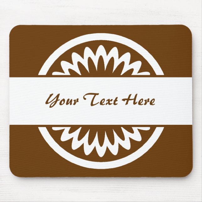 Mousepad Flor redondo - Castanho (Frente)