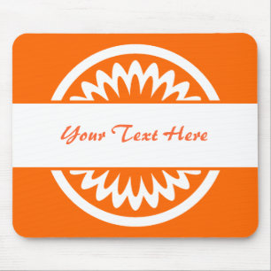 Mousepad Flor redondo - Laranja