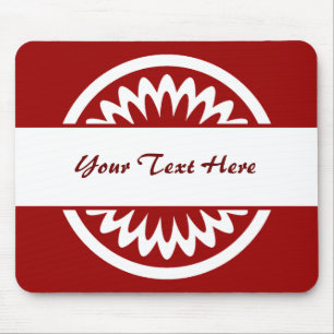 Mousepad Flor redondo - Vermelho rubi