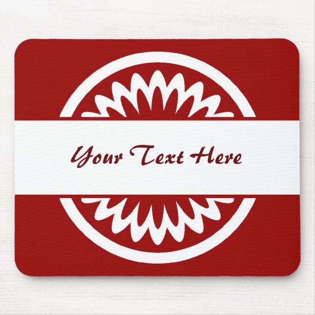 Mousepad Flor redondo - Vermelho rubi (Frente)