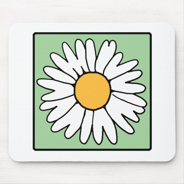 Mousepad Flor retro do jardim do primavera da margarida dos (Frente)