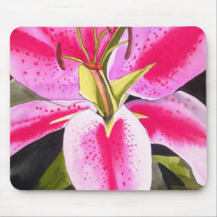 Mousepad Flor rosa brilhante Lily Tenerfife