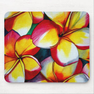Mousepad Flor rosa Frangipani por Sacha Grossel Art