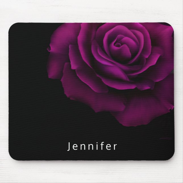 Mousepad Flor Rosa vermelha Roxo-Gótica (Frente)