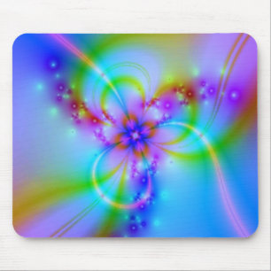 Mousepad Flor roxa no azul