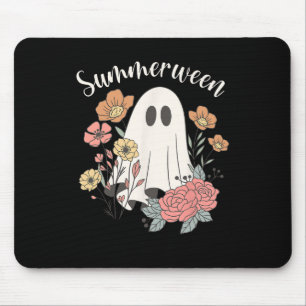 Mousepad Flor Silvestre do Summerween Divertido Fantasma As