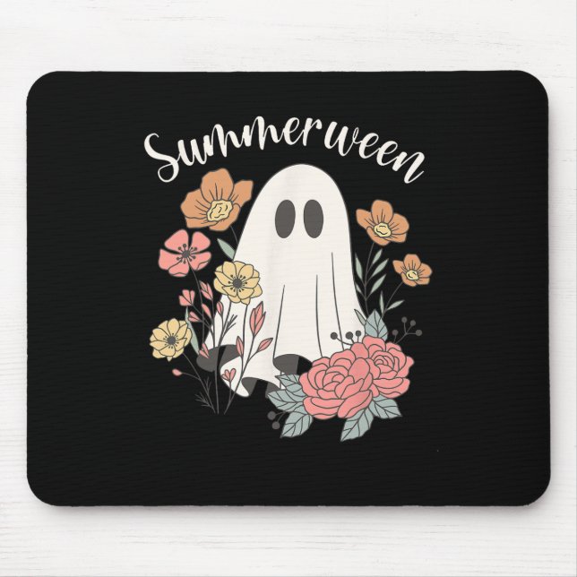 Mousepad Flor Silvestre do Summerween Divertido Fantasma As (Frente)