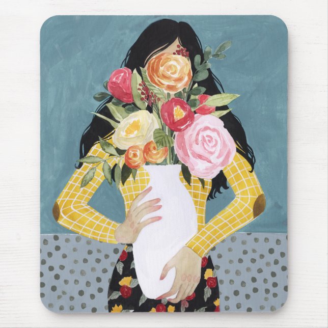 Mousepad Flor Vase Girl (Frente)