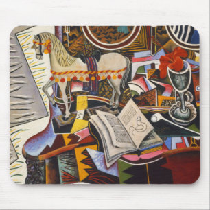 Mousepad Flor vermelha da tubulação do cavalo por Joana