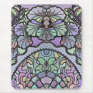 Mousepad Flor vintage mosaico pansy pansy floral elegante